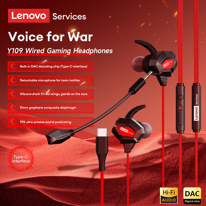 Esports Gaming Phone - Casque de jeu filaire Lenovo Y109,