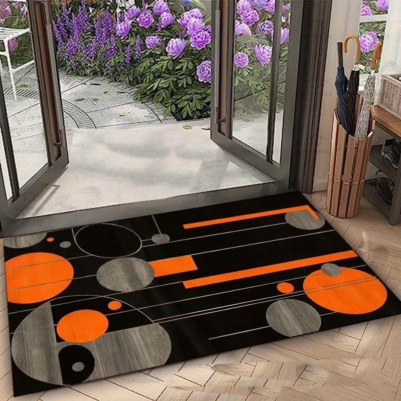 Tapis géométrique noir et oran - Esports Gaming Live avis et prix